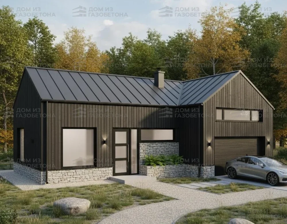 Проект Одноэтажный дом 13 на 13, 141 м2