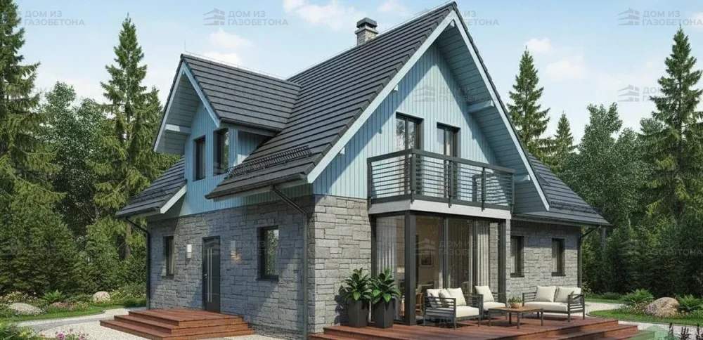 Проект Двухэтажный дом 17 на 9, 168 м2