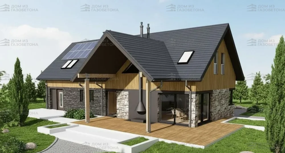 Проект Двухэтажный дом 18 на 12, 190 м2