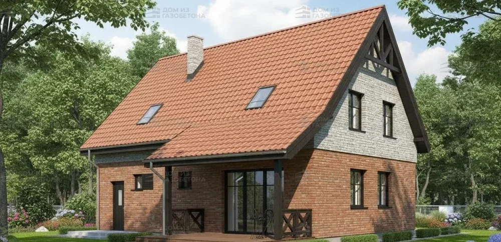 Проект Двухэтажный дом 11 на 9, 142 м2