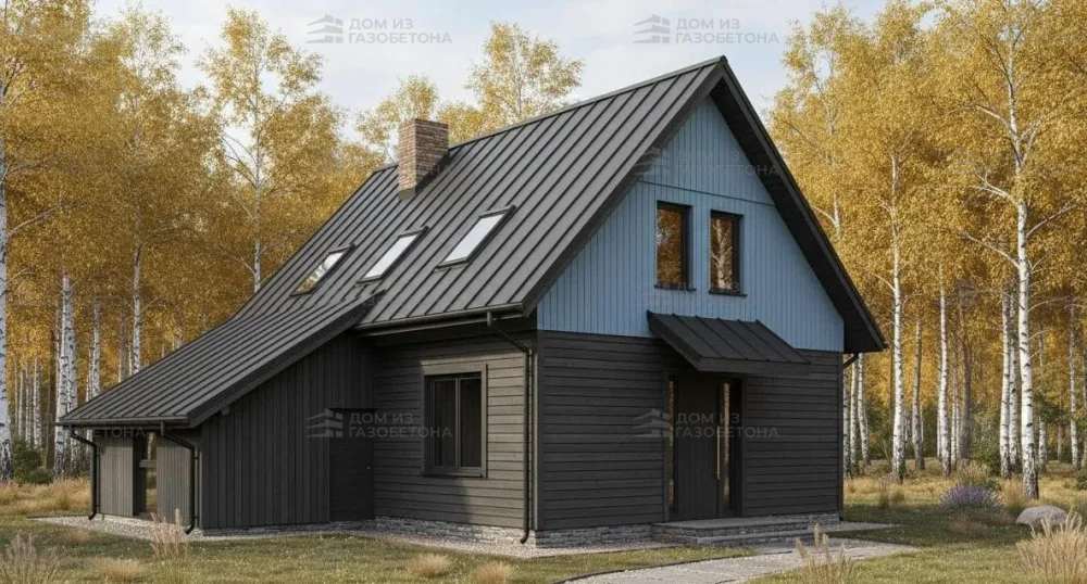 Проект Двухэтажный дом 11 на 7, 140 м2