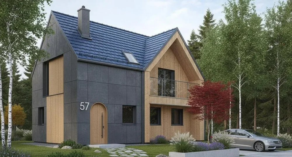 Проект Двухэтажный дом 12 на 9, 91 м2