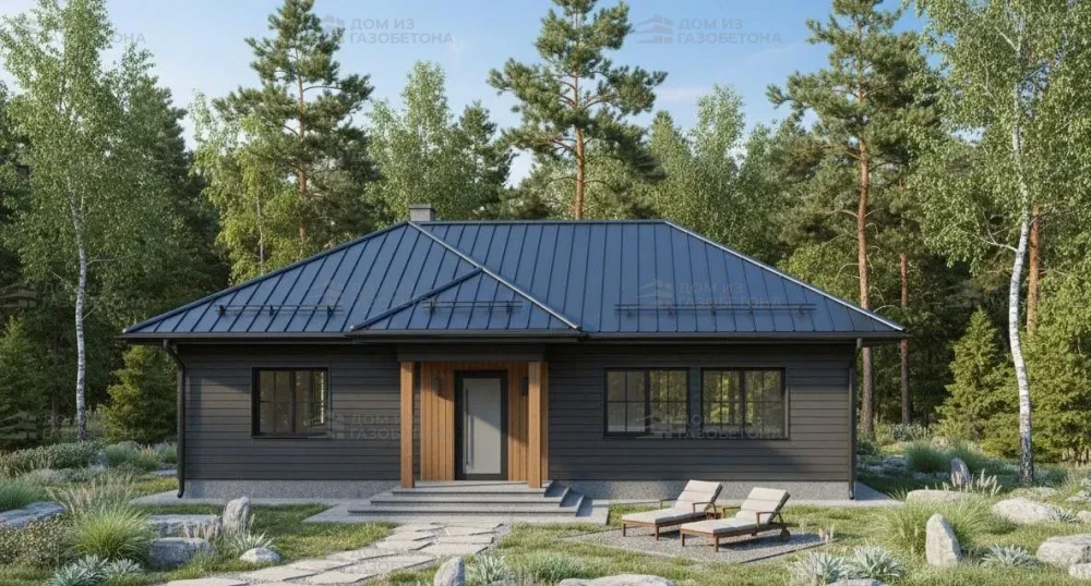 Проект Одноэтажный дом 15 на 17, 149 м2