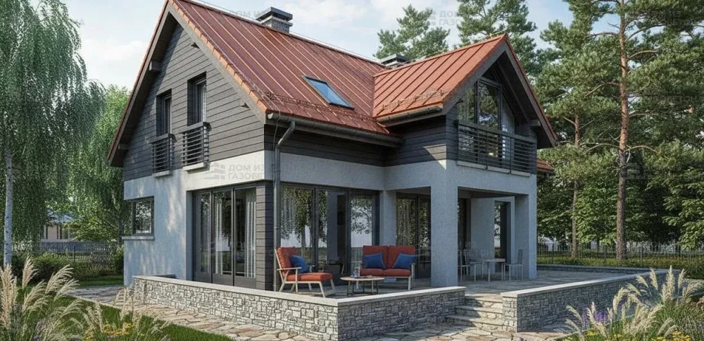 Проект Двухэтажный дом 11 на 16, 152 м2