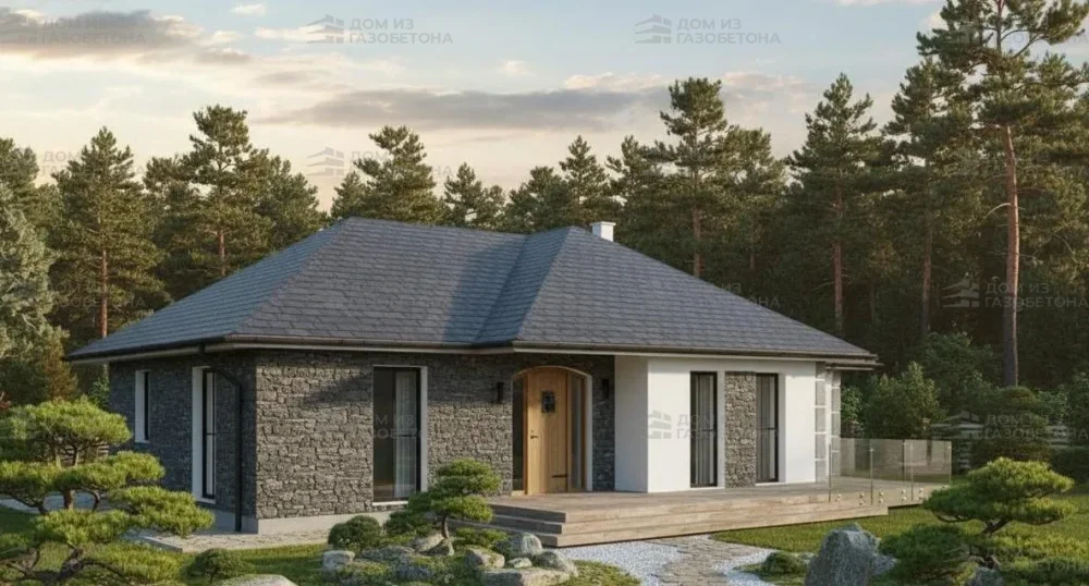 Проект Одноэтажный дом 16 на 15, 141 м2